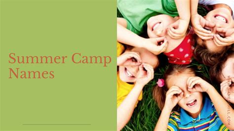Summer Camp Names 150 Unique Summer Camp Name Ideas And Suggestions For