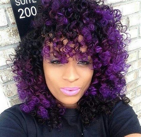 Purple Curls Purple Natural Hair Dark Purple Hair Hair Color