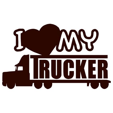 I Love My Trucker Vis Alle Stickers FolieGejl Dk