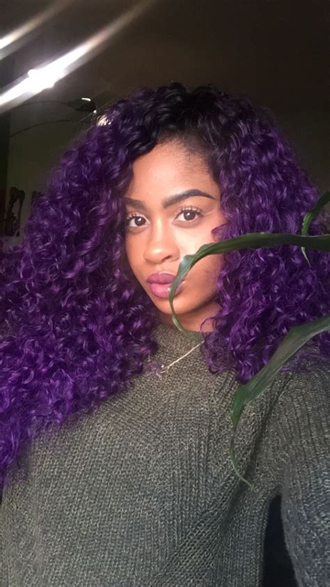 Afrodesiacworldwide Purple Natural Hair Dyed Curly Hair Curly Hair