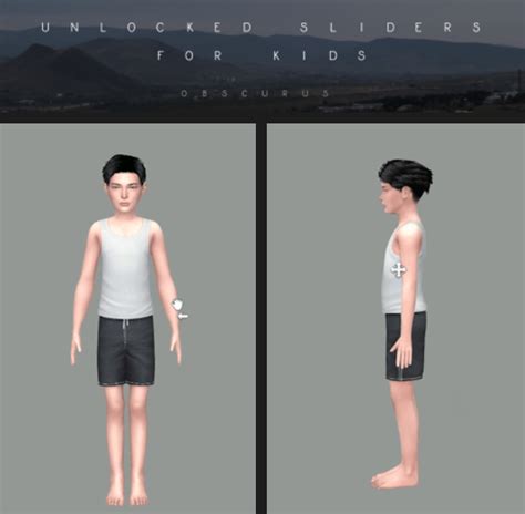 Sims 4 Unlocked Ea Body Sliders And Slider For Kids The Sims Game