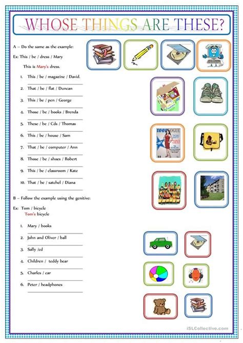 POSSESSIVE CASE English ESL Worksheets For Distance Learning And