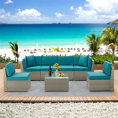 Buy Avawing 7 Pieces Patio Furniture Sets Outdoor Sectional Pe Wicker