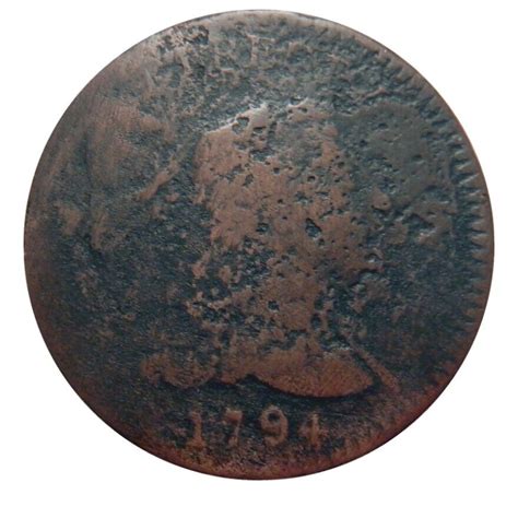 Large Centpenny 1794 Head Of 1793 Sheldon 17a Rare Ebay