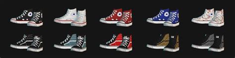 My Sims 4 Blog Pixicat High Converse Sneakers For Males