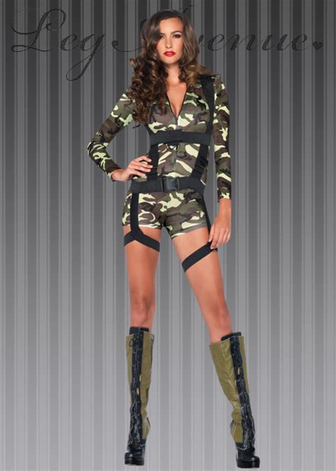 Womens Commando Army Girl Costume Ebay
