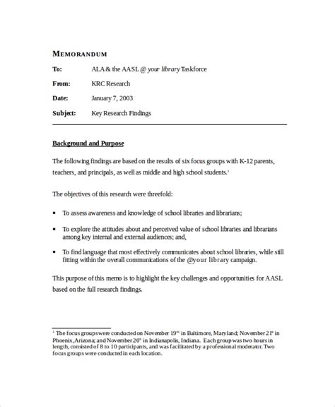 Research Memo 9 Examples Format Pdf Examples