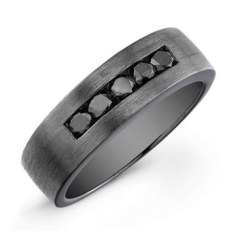 Mens Black Tungsten Wedding Bands With Diamonds Wedding And Bridal