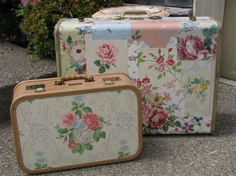 Decoupage Suitcases Decoupage Suitcase Vintage Suitcases Craft