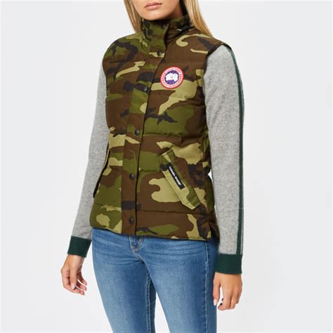 canada goose women s freestyle vest classic camo free uk delivery over £50