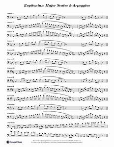 Euphonium Major Scales And Arpeggios Bc Sheet Music For Euphonium