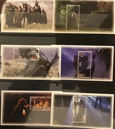 New Zealand Lord Of The Rings Series Of Minisheets 12 Mint Never