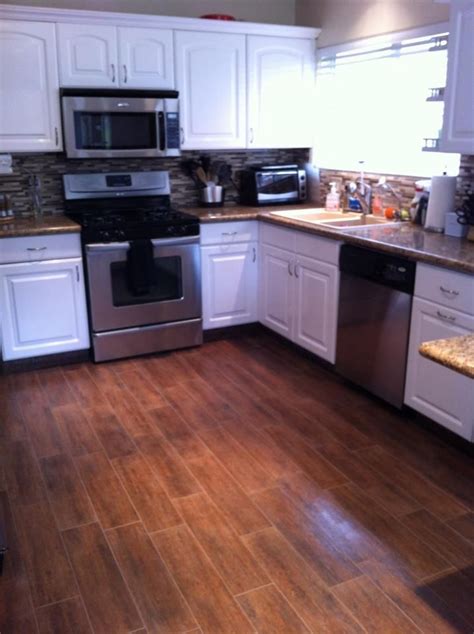 Porcelain tile that looks like wood. Just one of the hundreds of wood ...