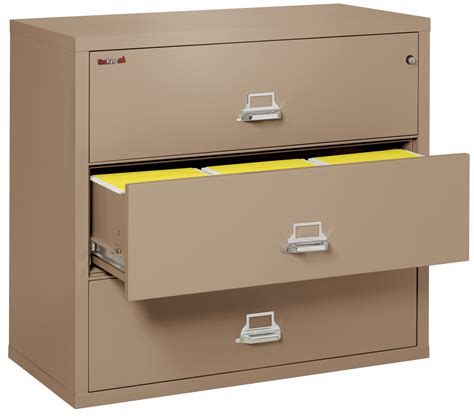 Adding metal lateral file cabinets to your mailroom design allows for additional storage and organization of important books, manuals, literature, references, binders, envelopes and other mailroom supplies and materials. Fireproof Fireking 3 Drawer Lateral 44" Wide File Cabinet ...
