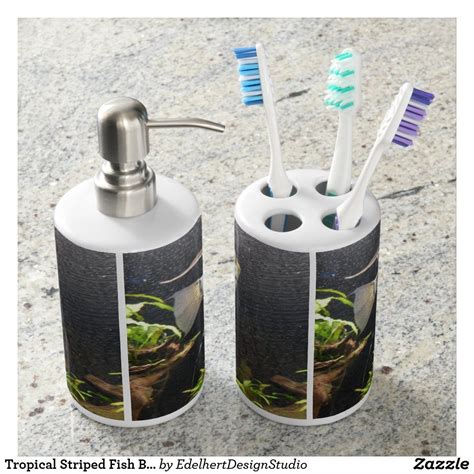 Fish bathroom decor, fish bathroom prints or canvas, kid child bathroom pictures, wash posts about fish bathroom accessories written by lavonkmk. Tropical Striped Fish Bathroom Set | Zazzle.com in 2020 ...
