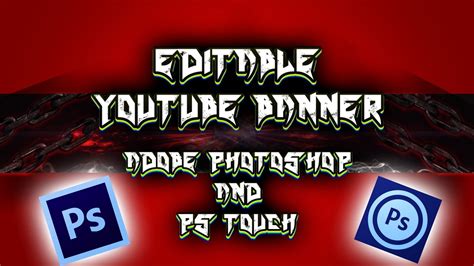 Awesome Youtube Banner Template Photoshopps Touch Youtube