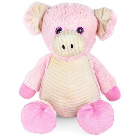 Super Soft Plush Corduroy Cuddle Farm Pig Stuffed Animal Toy 15 Inch