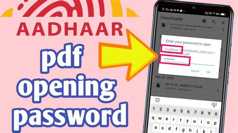 Aadhar Card Password To Open Pdf How To Open Aadhar Pdf With Password