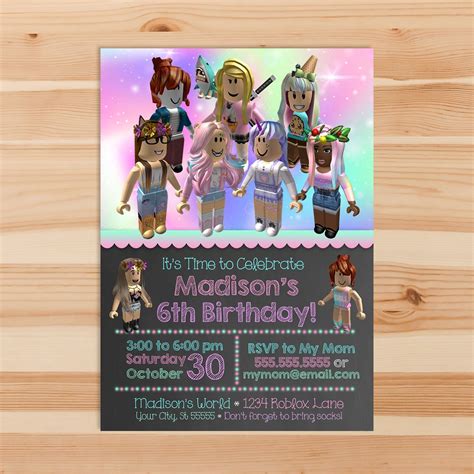 Roblox Birthday Card Girl Printable Cards