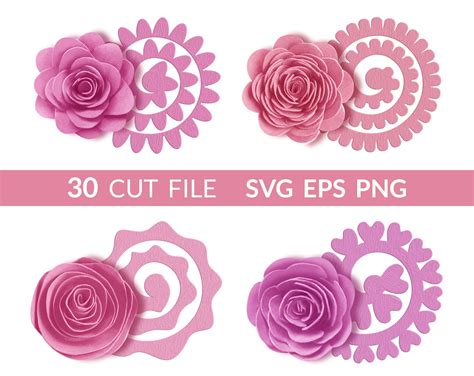 Rolled Flower SVG Rolled Rose SVG Rolled Paper Flowers SVG - Etsy Australia