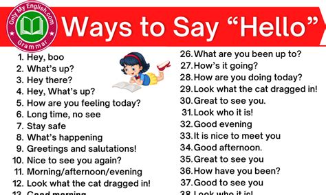 Different Ways To Say Hello