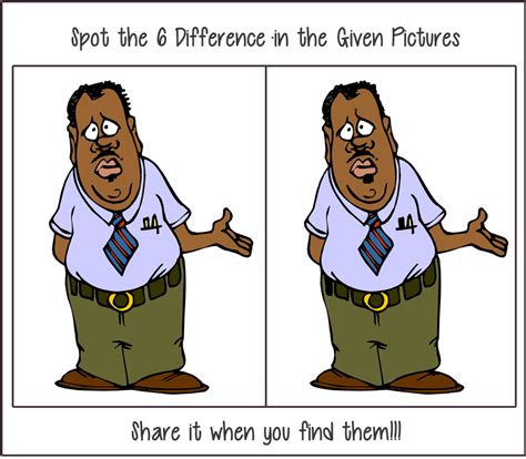 Picture Riddle Find 6 Differences In The Picture Below