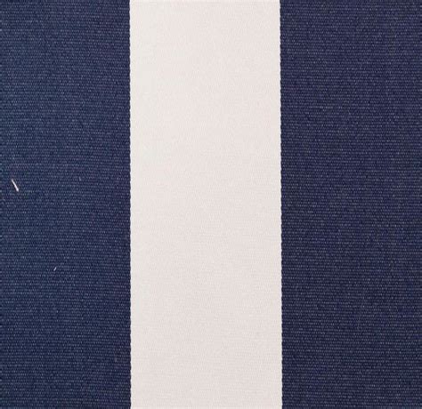Navy Blue And White Stripe Woven Upholstery Fabric By The Yard
