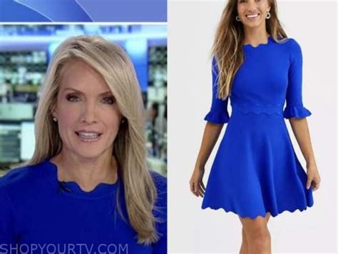 Dana Perino Blue Knit Scallop Dress Americas Newsroom Fashion