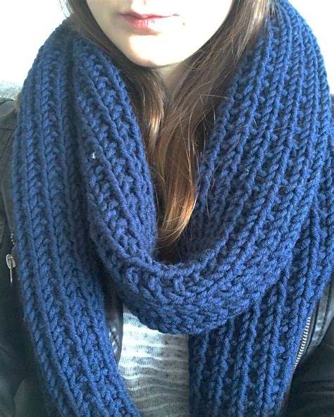 Free And Easy Knitting Pattern Chunky Scarf Pattern Chunky Scarf
