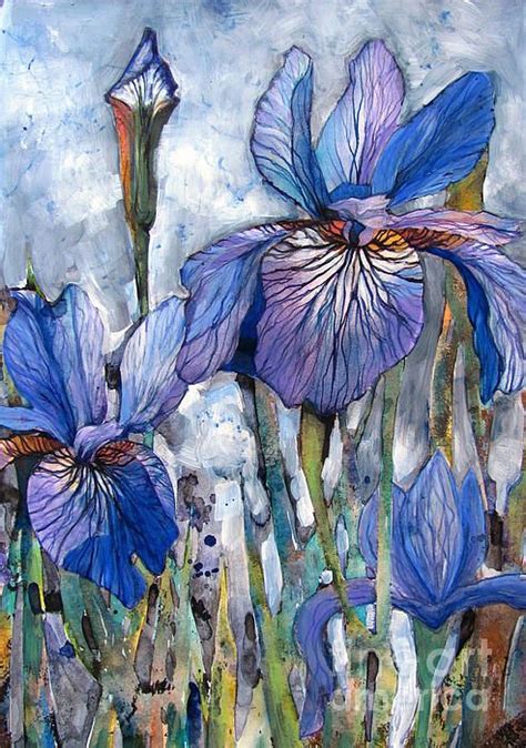 Purple Irises By Wendy Westlake Iris Painting Flower Painting Painting