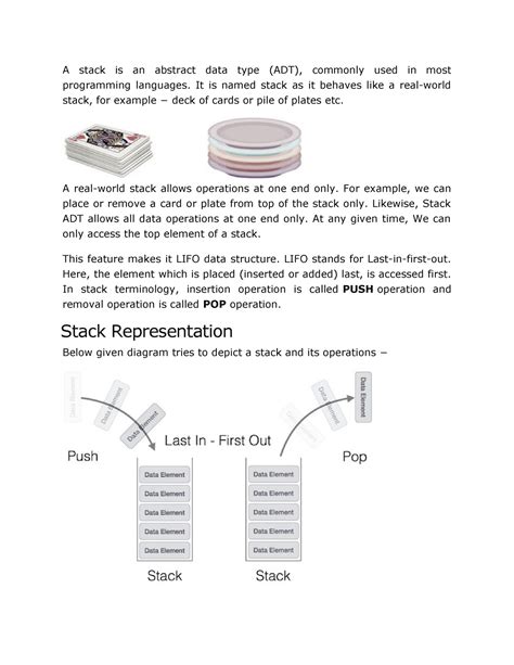 A Stack Is An Abstract Data Type It Is Named Stack As It Behaves Like