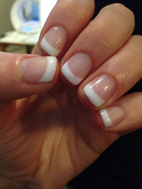 Short French Tip Manicure White Tip Nails French Tip Gel Nails