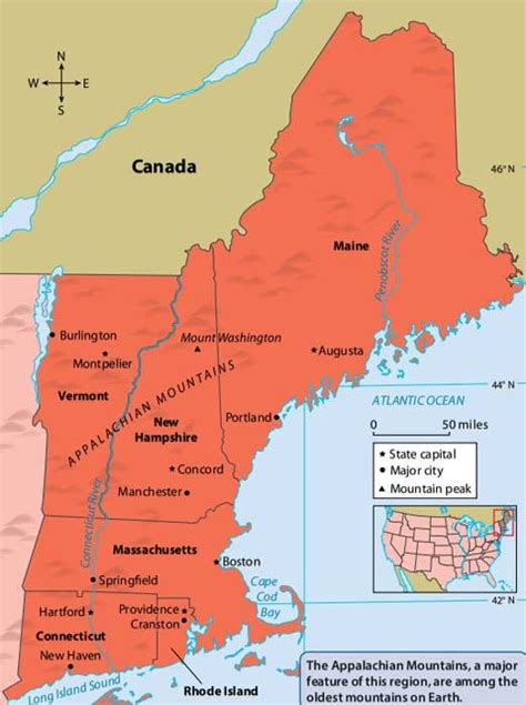 Map Of New England Area Large World Map