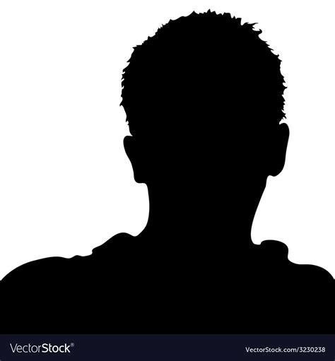 Man Big Black Face Silhouette On White Royalty Free Vector