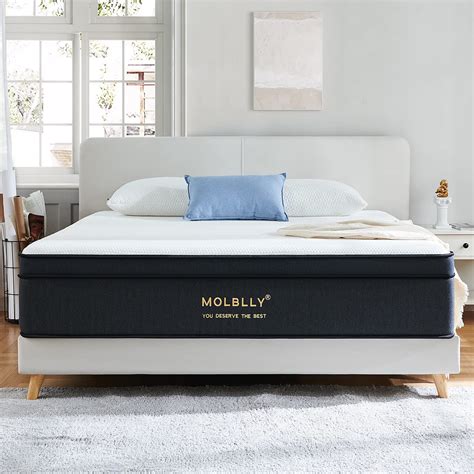 molblly king mattress 12 inch hybrid mattress in a box with gel memory foam individually