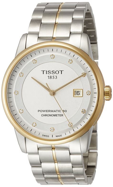 Tissot Luxury Automatic Diamond Silver Dial Two Tone Stainless Steel
