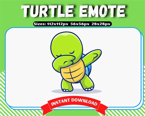 Cute Turtle Emote Custom Twitch Emotes Streamer Badge Etsy Ireland