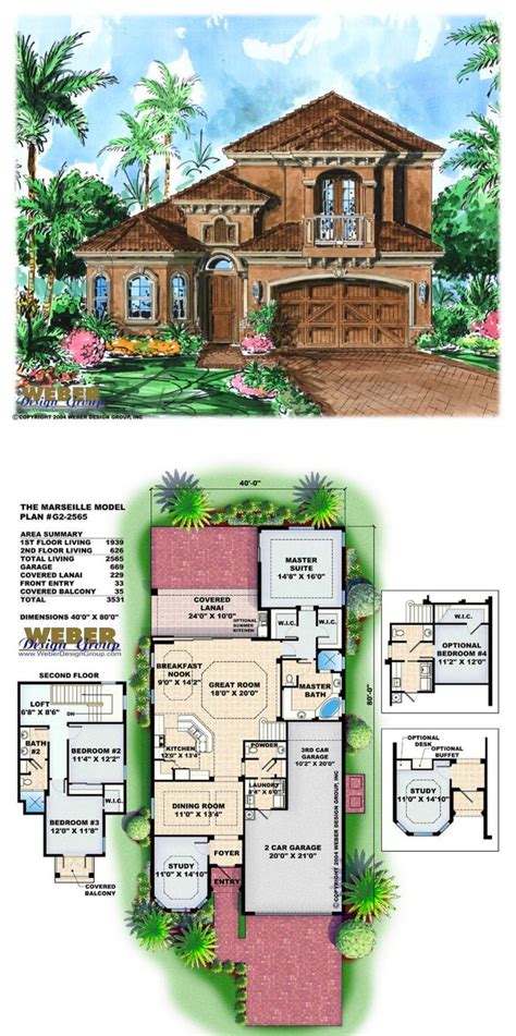 g2 2565 marseille house plan mediterranean style 2 story 2 565 square feet of living area 4