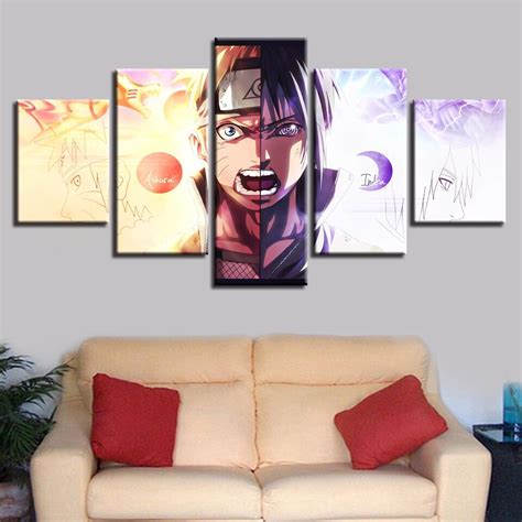 Wall Art Modular Painting Frame 5 Pieces Anime Cartoon Character Naruto