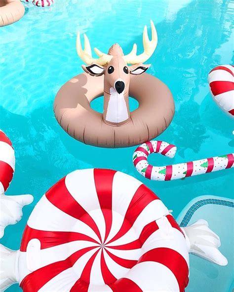 Christmas Pool Floats Christmas In July Decorations California