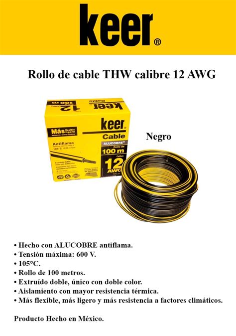 Find popular cable calibre 12 and buy best selling cable calibre 12 from m.banggood.com. Rollo De Cable Thw Calibre 12 Awg Negro Keer - $ 399.00 en ...