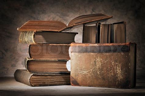 Still Life Made Of Old Worn Books Stock Image Colourbox