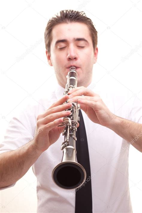 Man Play On Clarinet — Stock Photo © Fotomoda 2402651