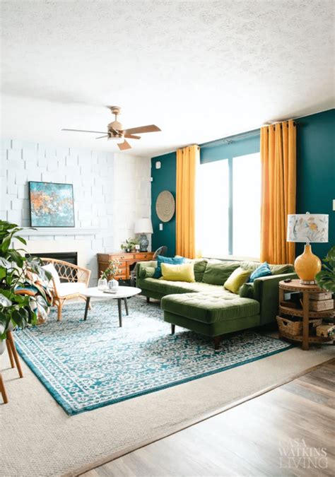 Teal And Gold Living Room Ideas