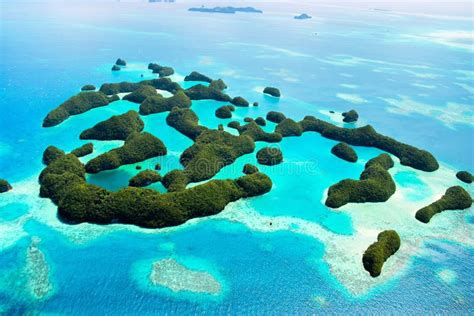 Palau Islands From Above Stock Image Image Of Palau 55697677