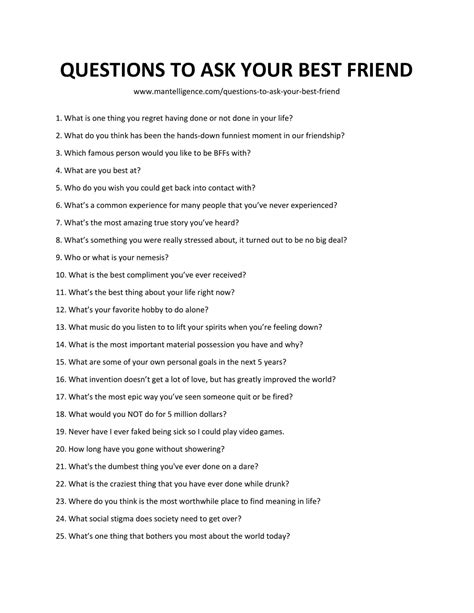 How many points of interest start with the letter s (hint: 70 Questions To Ask Your Best Friend - Quickly spark great ...