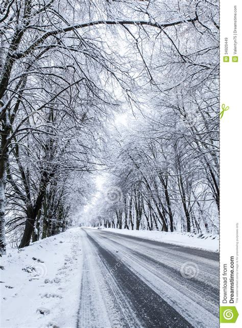 Country Snow Road Royalty Free Stock Images Image 34920449