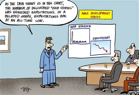 Humor Cartoon Agile User Stories For Development Status Business