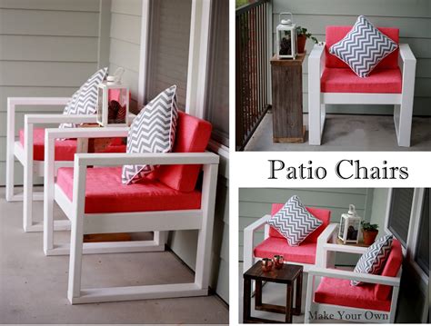 Make Your Own Easy Diy Patio Chairs Using 2 X 4s Tutorial