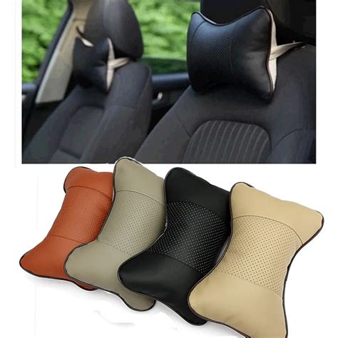 2pcs car headrest auto supplies neck warm winter car pillows bone car care cervical pillow car